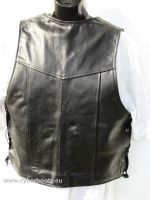 Nappa Lederweste mit Seitenschnrung und 4 Conchas