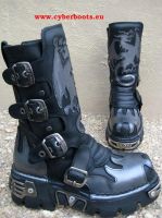 New Rock Boot Ackbar schwarz/silbern