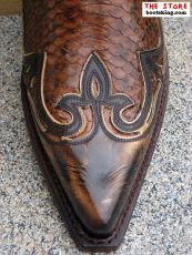 Oklahoma braun-beige geb�rstet/Python braun mit Rei�verschu�