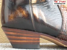 Oklahoma braun-beige geb�rstet/Python braun mit Rei�verschu�