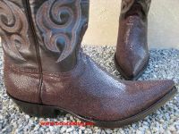 Westernstiefel Stachelrochen Cafe geschliffen