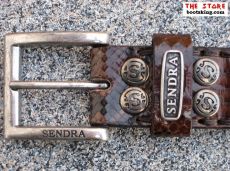 Sendra Grtel aus braunem Python Leder