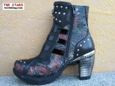 Tasja schwarz / rot / gold punziert