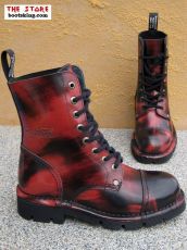 New Rock 8 Loch Stiefel Cassius rot schwarz