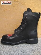 New Rock Boot Crispin schwarz rot