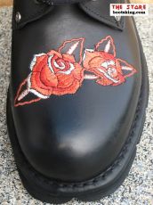 New Rock Boot Crispin schwarz rot