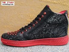 New Rock Schuh Pares schwarz rot