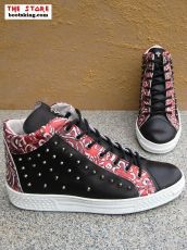 New Rock Schuh Parsa schwarz rot weiss