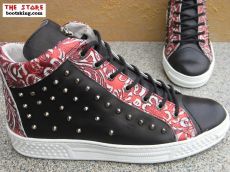 New Rock Schuh Parsa schwarz rot weiss