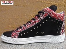 New Rock Schuh Parsa schwarz rot weiss