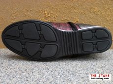 New Rock Schuh Heye schwarz rot silbern