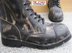 New Rock 8 Loch Stiefel Cassius vintage schwarz braun