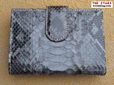 Geldbrse aus blau grauem Python Leder