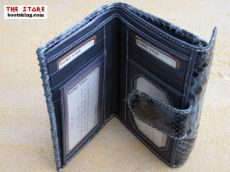 Geldbrse aus blau grauem Python Leder