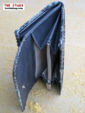 Geldbrse aus blau grauem Python Leder