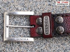 Sendra Grtel aus rotem Straussen Leder