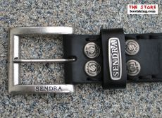 Sendra Grtel schwarz mit schwarzem Pythonleder
