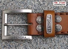 Sendra Grtel hellbraun mit Pythonleder
