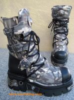 New Rock Boot Watto camouflage / schwarz