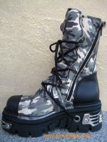 New Rock Boot Watto camouflage / schwarz