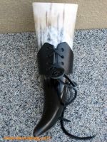 Trinkhorn Grtelhalter aus Leder