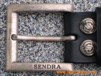 Sendra Grtel schwarz mit Pythonleder