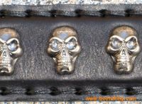 New Rock Grtel schwarz mit Totenkopf Nieten