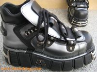 New Rock Boot Rhineheart schwarz / silbern
