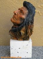 Western Figur Chief Joseph auf einem Sockel