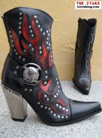 Westernboot New Rock Curacao black / red