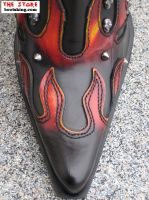 New Rock Westernstiefel Acklins schwarz / rot