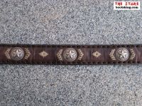 Sendra Belt brown with Concas and lavishly Decorations