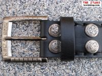 New Rock Grtel schwarz mit Sternen und Motorrdern