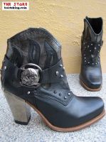 New Rock Westernstiefelette Aurelia schwarz / silbern