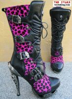 Marzia black Leopard pink