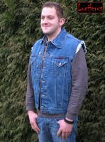 Jeans Weste stone washed blau