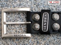 Sendra Grtel schwarz mit Pythonleder Applikationen