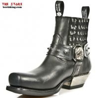 New Rock Bikerstiefelette Wyne schwarz