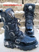 New Rock Boot Skywalker schwarz / schwarz glnzend