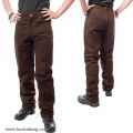 Reitlederhose Nubuck braun