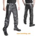 D-Ring Leathertrousers Nappa black