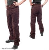 Laced Leatherjeans Nubuck brown