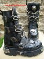 New Rock Boot Luke schwarz / silbern