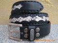 Sendra Grtel schwarz mit Pythonleder