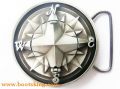 Gürtelschnalle Kompass antipue silver