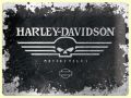 Harley Davidson Tin Sign Skull Logo