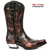 Westernboot New Rock Panaka black/red