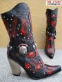 New Rock Westernstiefel Acklins schwarz / rot