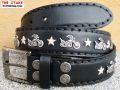 New Rock Belt black with Stars and Motorcycles